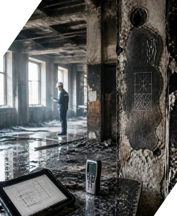 Обследование зданий после пожара в Лесозаводске от 15507 р. | ЭкспертизаРоссия