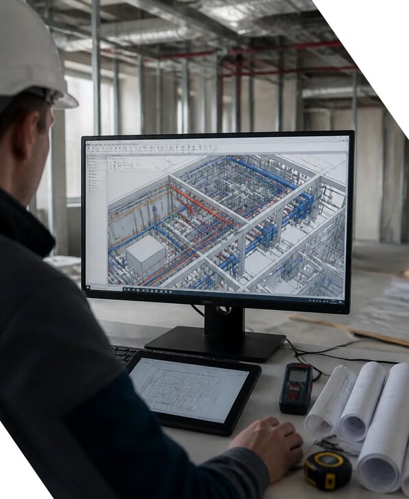 Создание BIM модели инженерных сетей для объектов в Лесозаводске